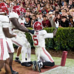 Germie Bernard celebrates a TD.