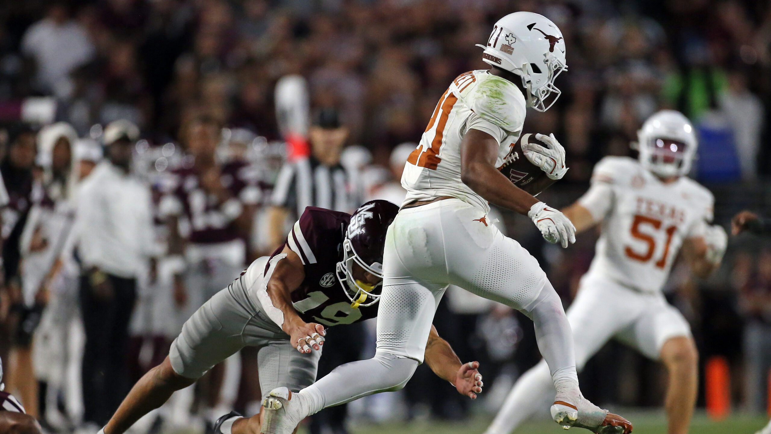 Texas&rsquo;s Ryan Niblett among 10 fastest players of Week 9
