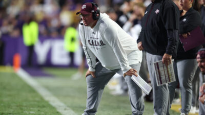 Texas A&M coach Mike Elko.