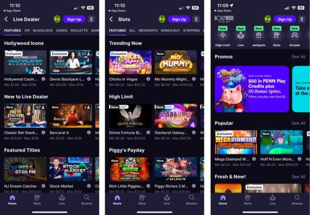 hollywood casino screenshots