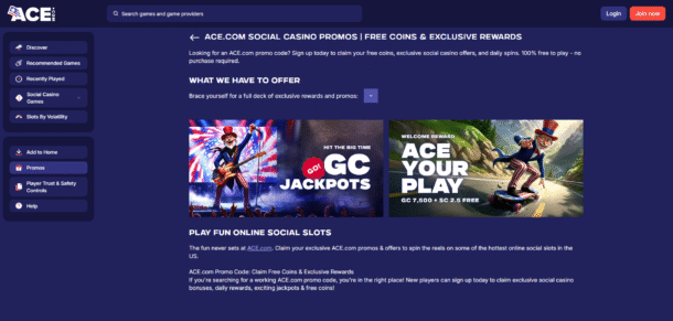 ace.com sweepstakes casino