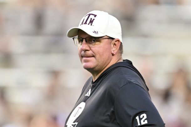 Texas A&M coach Mike Elko.