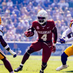 Arkansas running back Mike Washington.