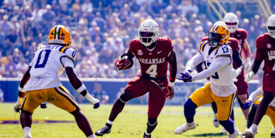 Arkansas running back Mike Washington.