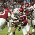 Alabama and Oklahoma play football.