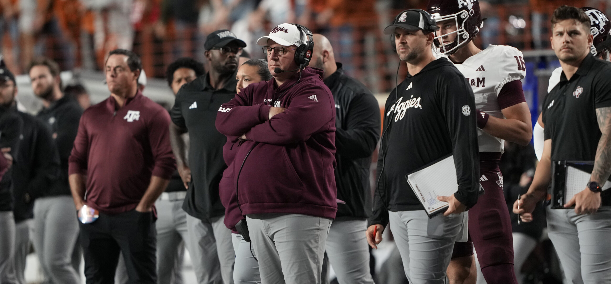 Mike Elko lashes out after Texas celebrations interrupt press conference