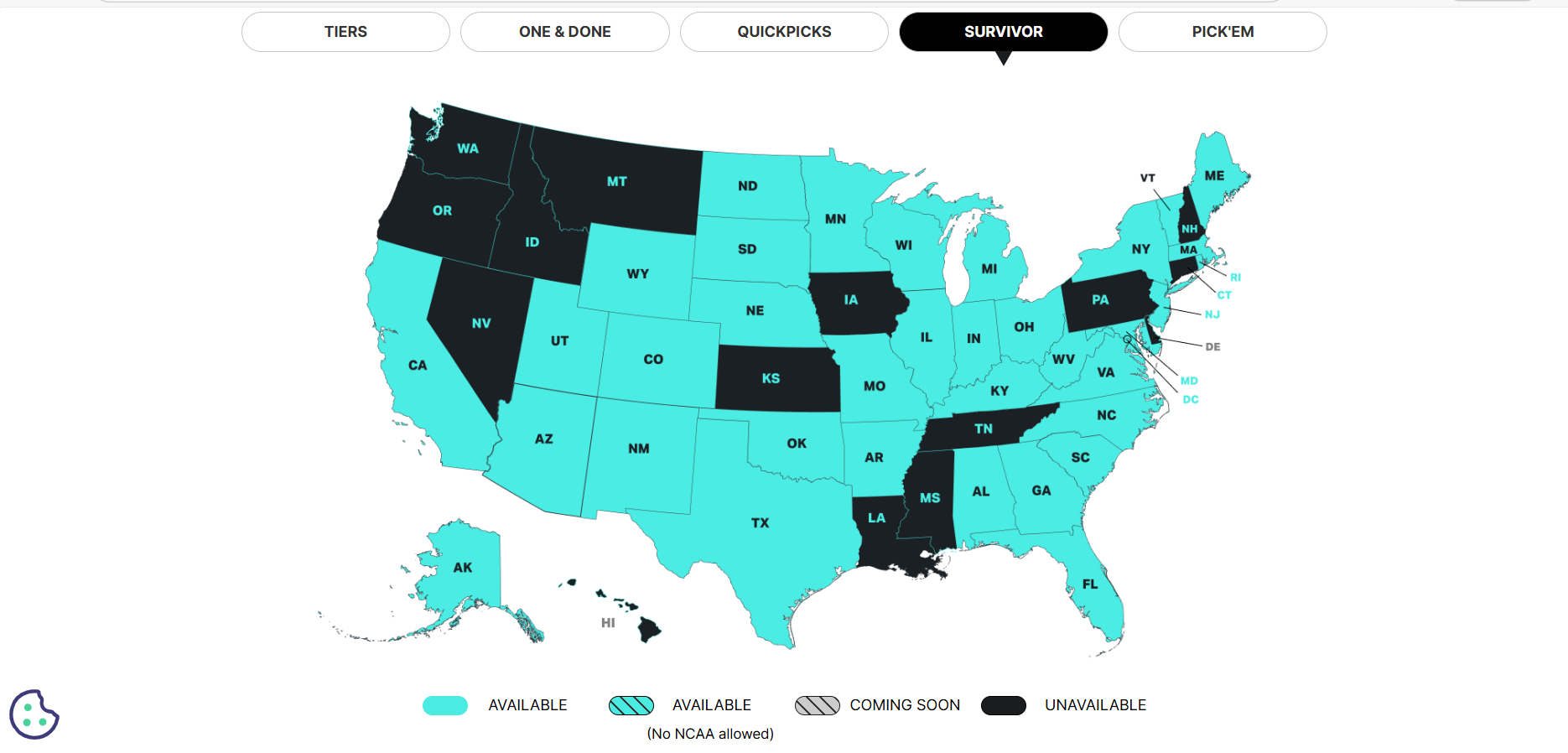 Survivor Splash Sports Availability.