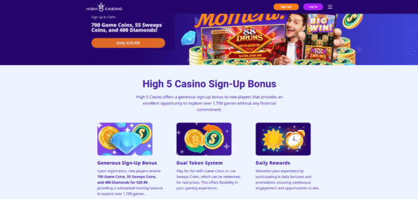 High 5 sweepstakes casino