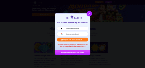 High 5 sweepstakes casino