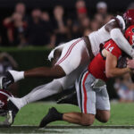 Alabama's defense stops Georgia.