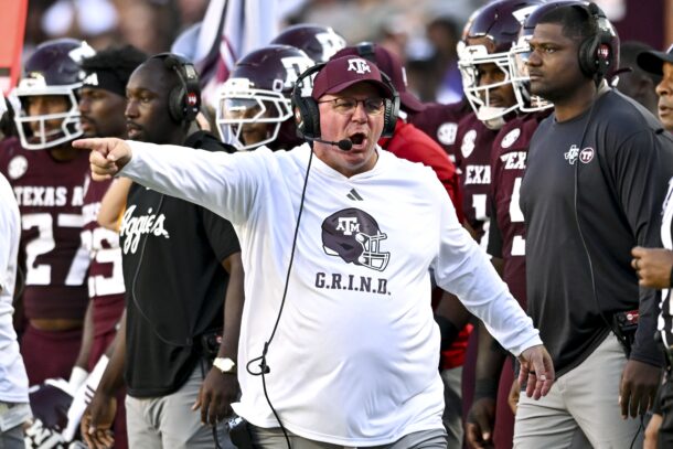 Texas A&M coach Mike Elko