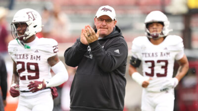 Texas A&M coach Mike Elko.