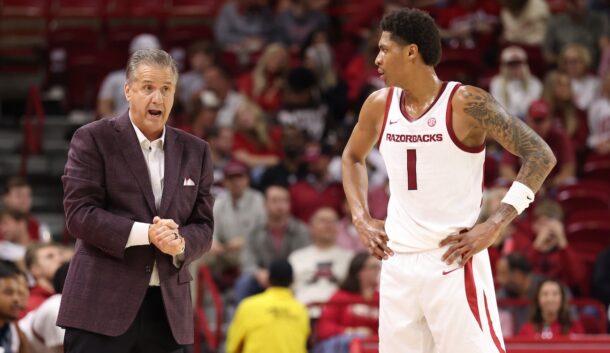 John Calipari and Meleek Thomas.