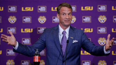 LSU coach Lane Kiffin.