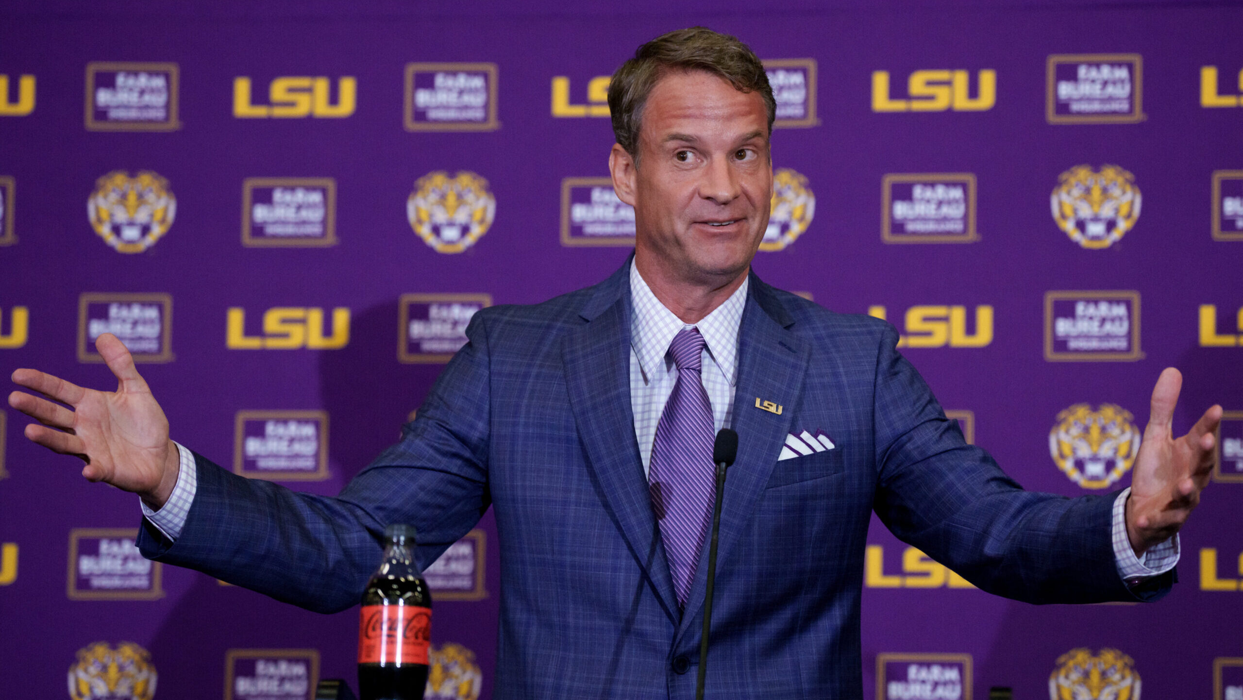 Lane Kiffin calls LSU the &lsquo;best job in football&rsquo; during introductory press conference