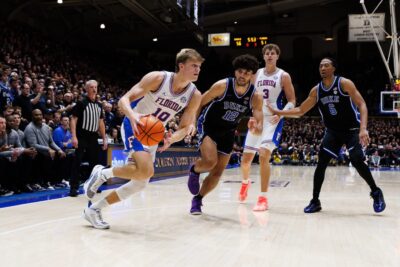 Thomas Haugh of Florida against Duke.