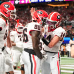 Georgia players celebrate.