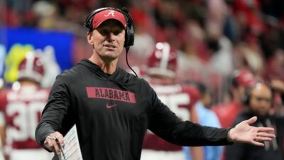Alabama coach Kalen DeBoer.