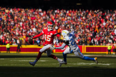 Patrick Mahomes plays quarterback.