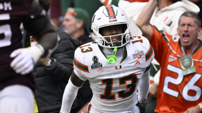 Miami defensive back Bryce Fitzgerald.