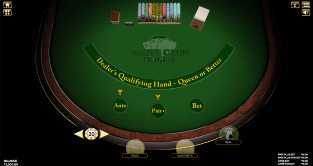 three card poker Sweepstakes Casino Table Games