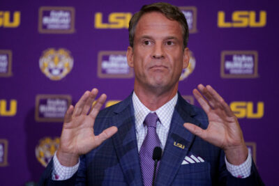Lane Kiffin, LSU head coach.