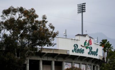 Rose Bowl overcast.