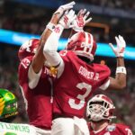 Omar Cooper Jr. celebrates.