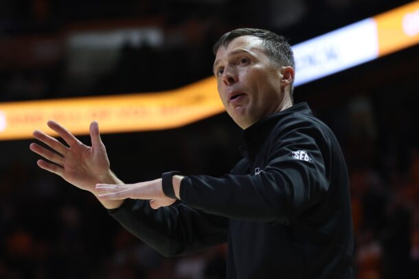 Texas A&M coach Bucky McMillan.