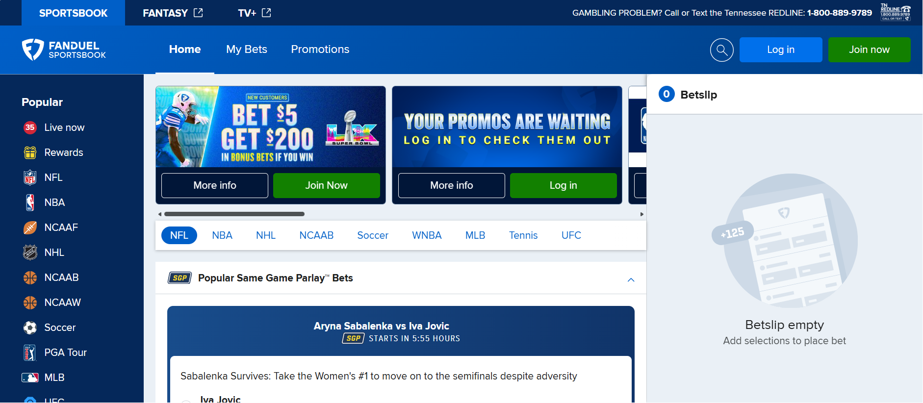 FanDuel welcome offer. 