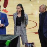 ESPN's College GameDay crew before a basketball game.