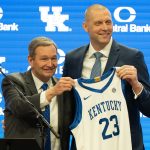 Mark Pope with Mitch Barnhart.