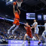 Xaivian Lee goes to the basket during the first half against Kentucky