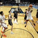 Meleek Thomas shoots in the second half against the Hawaii Rainbow Warriors.