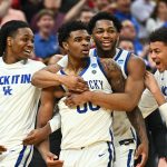 Kentucky players celebrate.