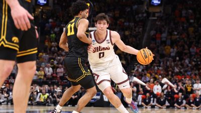 Iowa plays Illinois in the Elite Eight.