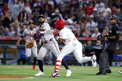 Braves Angels fight.