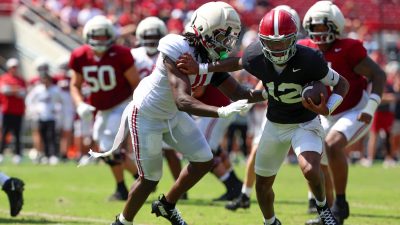Keelon Russell during Alabama's spring game.