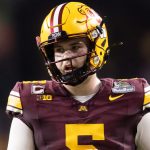 Minnesota quarterback Drake Lindsey.
