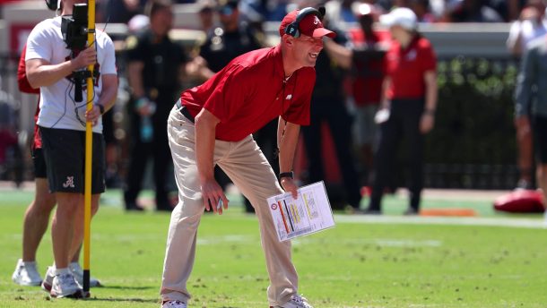 Alabama coach Kalen DeBoer.