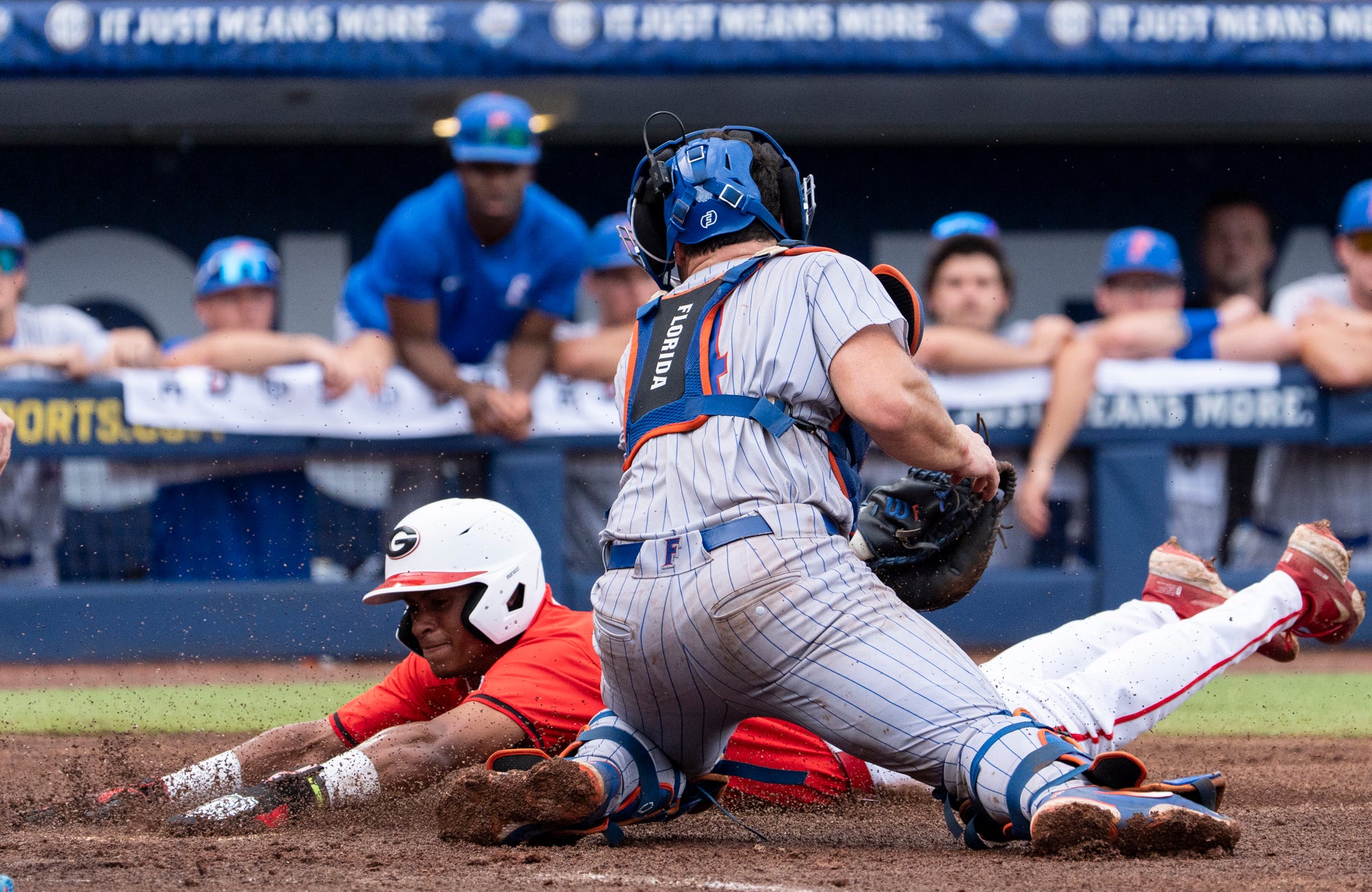 Georgia rallies from 6-run deficit, outlasts Florida to advance to SEC Tournament final