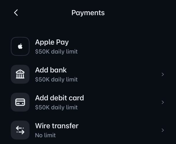 polymarket payment methods