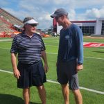 Bill Belichick and Peyton Manning at the Manning Passing Academy.