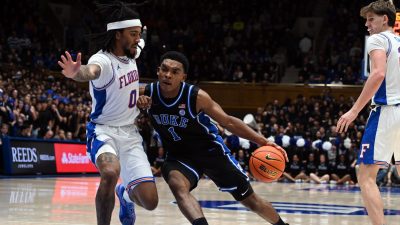 Florida and Duke play basketball.