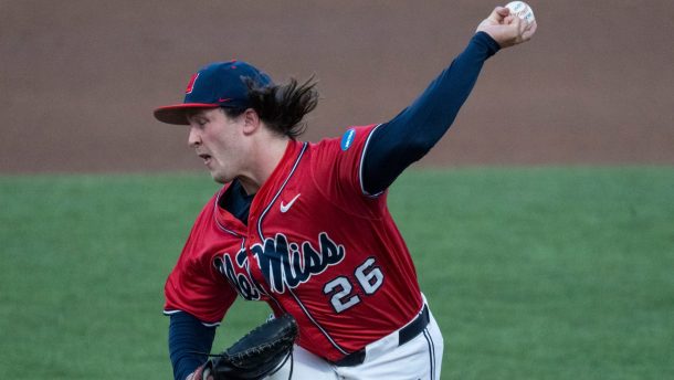 Ole Miss pitcher Hunter Elliott.