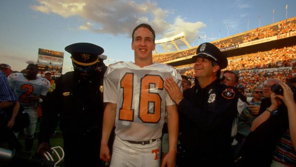Peyton Manning in a Tennessee football jersey.