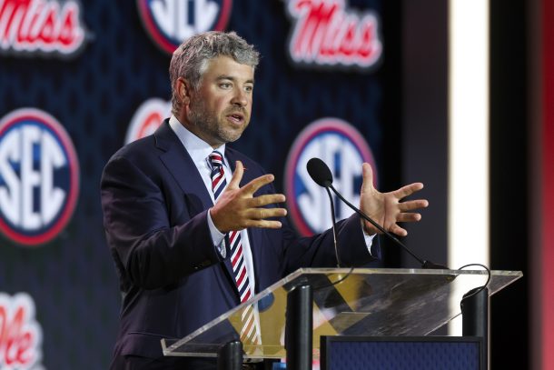 Pete Golding at SEC Media Days.