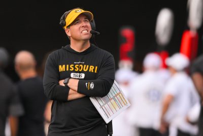 Mizzou coach Eli Drinkwitz is shown.