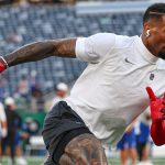 Odell Beckham Jr. before a Giants preseason game.