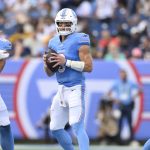 Will Levis plays for the Tennessee Titans in a preseason game.